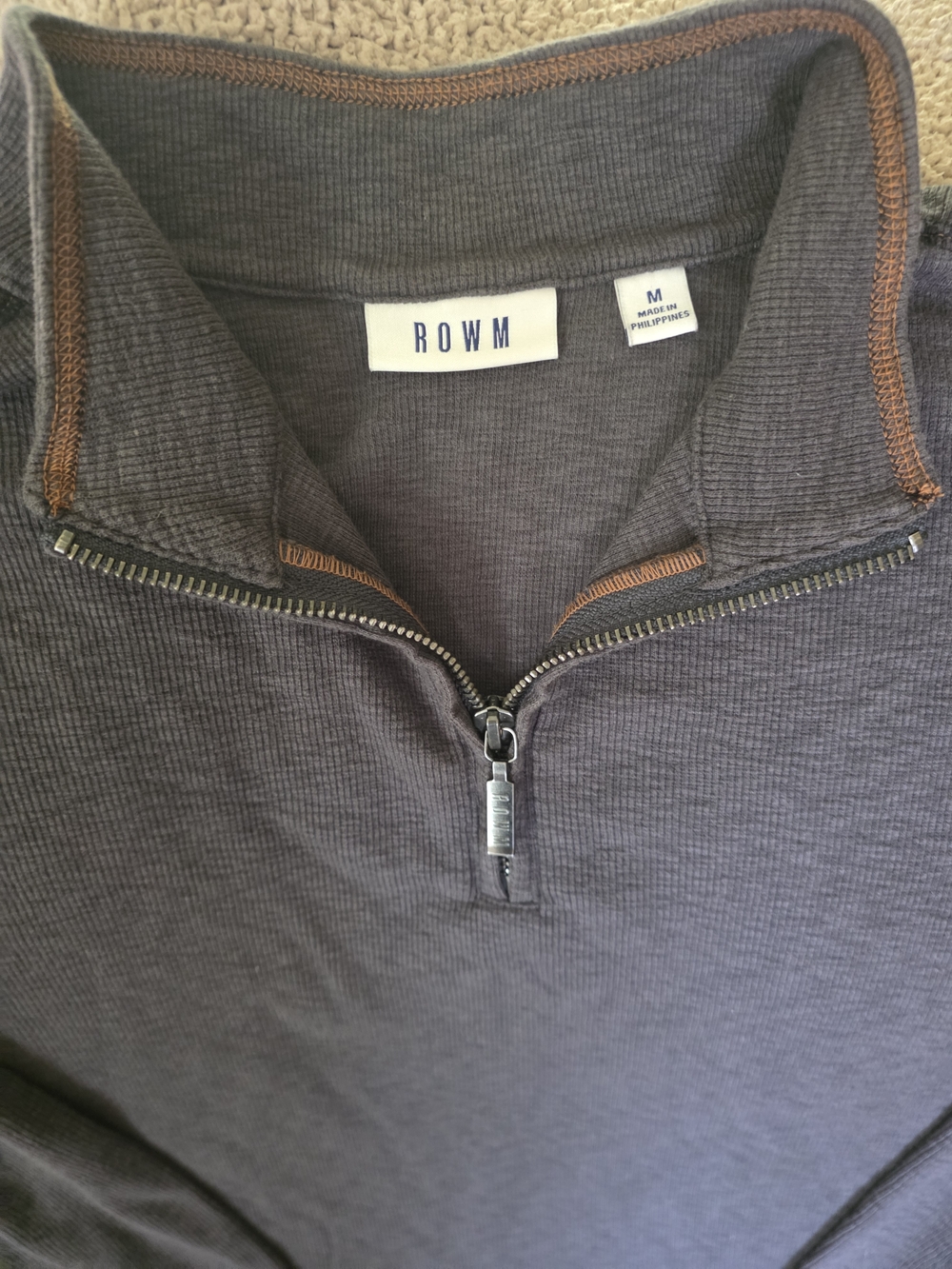 ROWW Men’s Charcoal Half-Zip Pullover